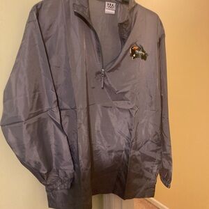 Team USA Olympics Road To Rio Windbreaker Jacket Men's Size Large Grey 1/4 Zip